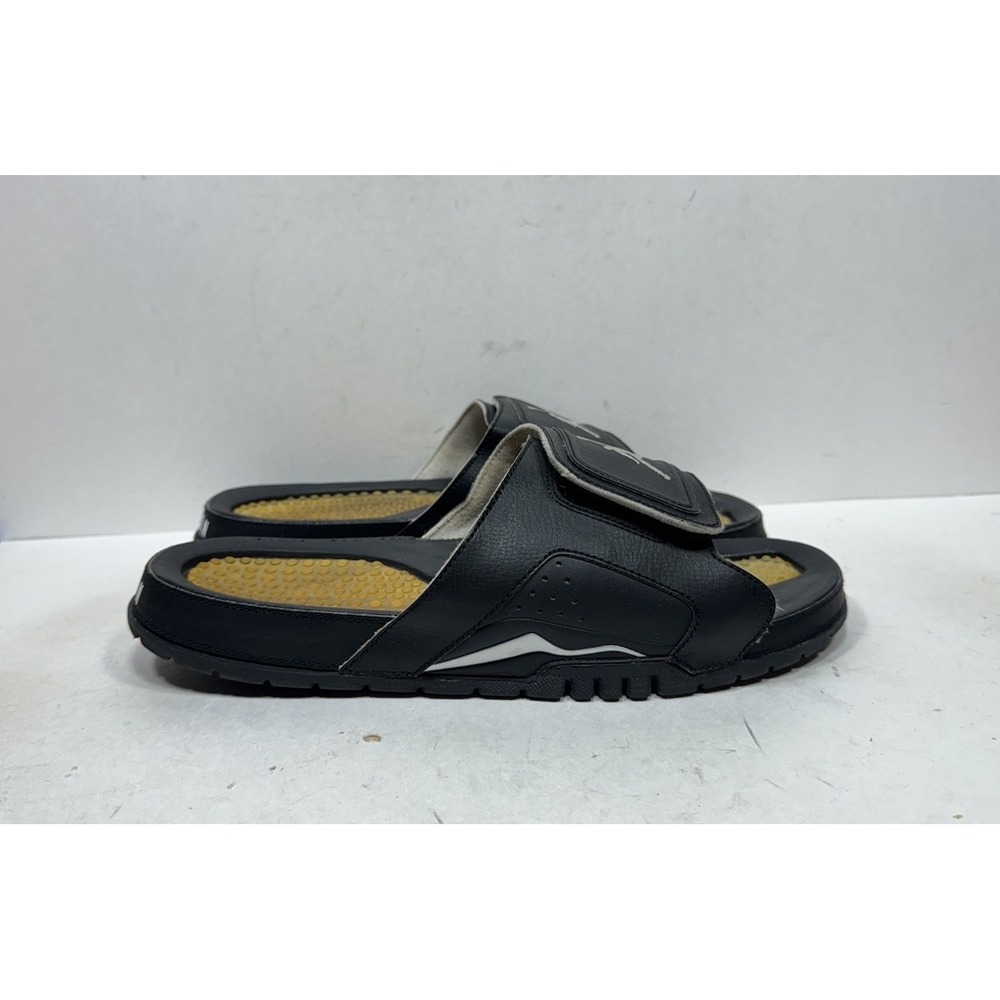 Nike Jordan Hydro VI Retro Slide Sandals Mens Size 12 Black Silver 630752-001